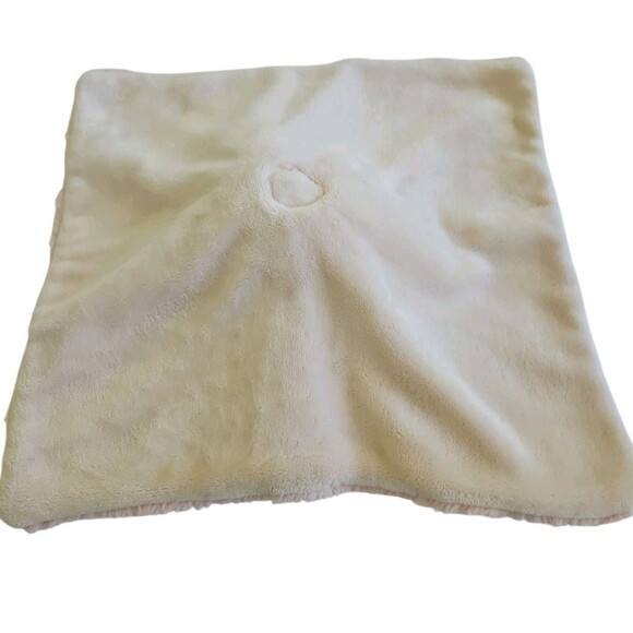 Kellytoy K Luxe Pink Pig Cream 14” Lovey Security Blanket Rattle Plush - Picture 5 of 5